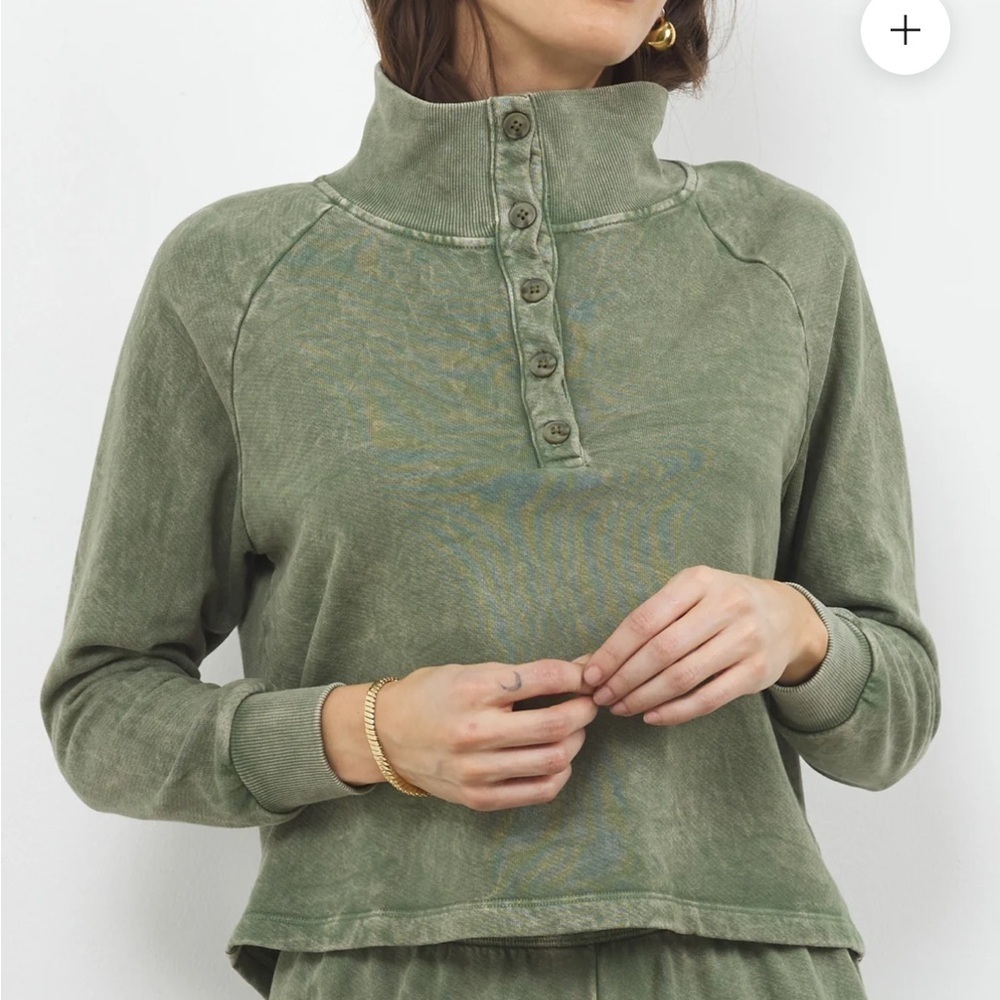 LA Made -Alexander Half Button-Up Pullover – XS - Picture 4 of 8